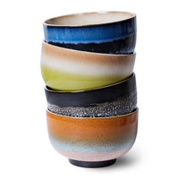 Thumbnail for HKLiving 70s Ceramics: Noodle Bowls Groovy (set of 4) ACE7174