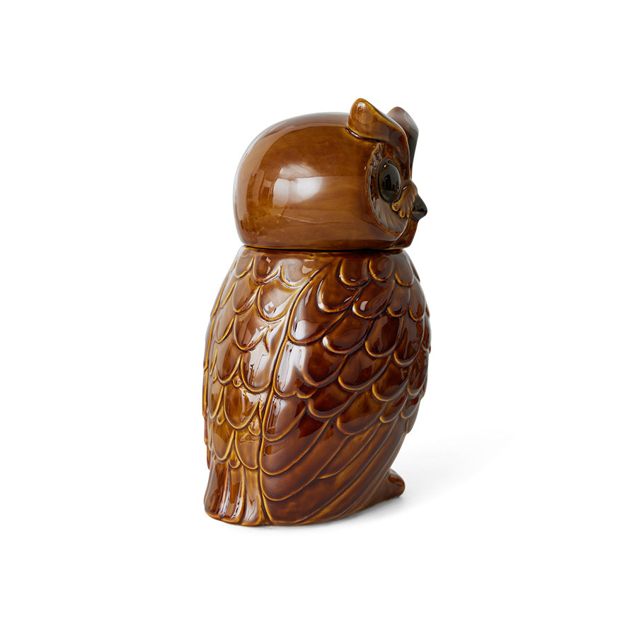 Ceramic Owl Jar Roasted