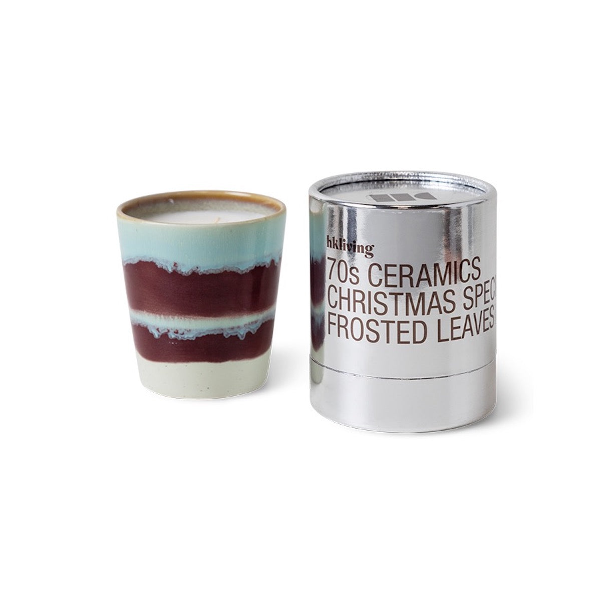 HKLiving 70s Ceramics: Christmas Special Frosted Leaves