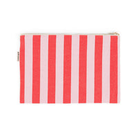 Thumbnail for LILI FLAT POUCH STRIPES TOMATO / CANDY PINK: TOMATO / CANDY PINK