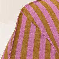Thumbnail for Pre-order Armchair Beanbag - Adult Size - Ziggy Pink Curry Stripes