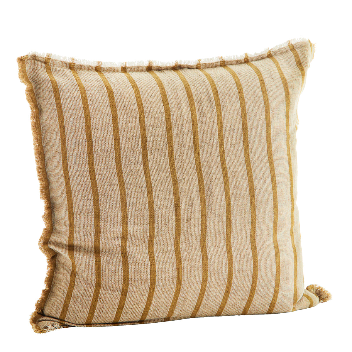 Linen Cushion - Sand, Mustard