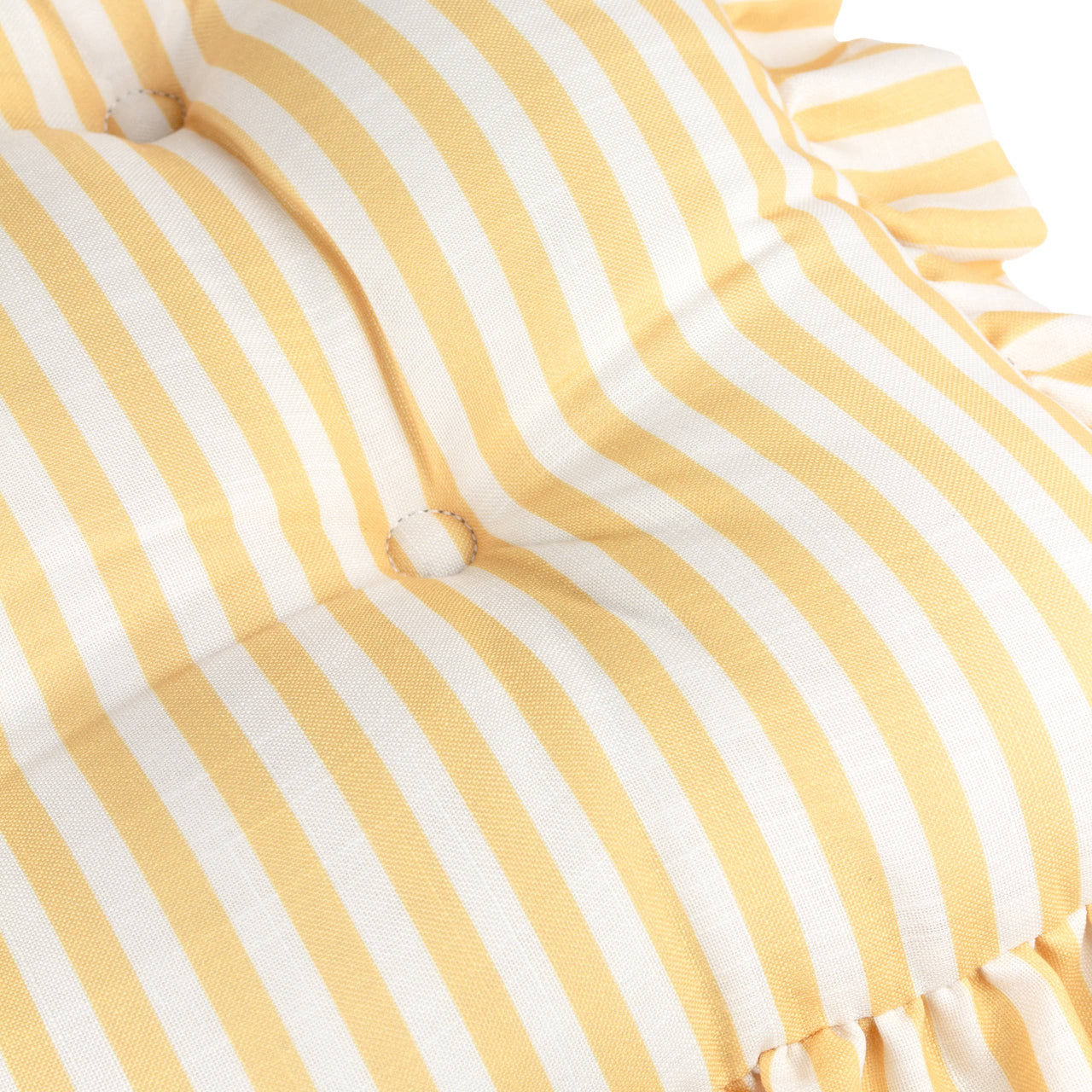 Millie Ruffle 2 Pack Indoor/Outdoor Seat Pads Yellow: Yellow / 40 x 40cm