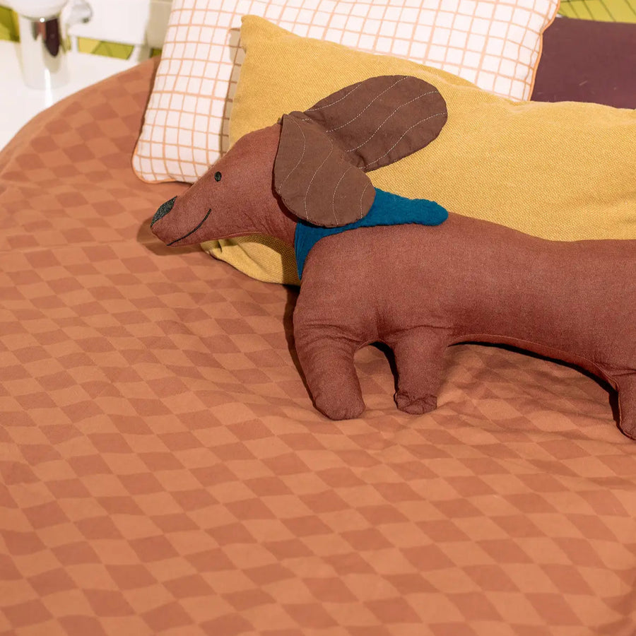 Cushion L1N0 in Washed French Linen - Toby The Dog Prune