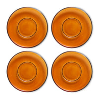 Thumbnail for 70s Glassware: Saucers Amber Brown (Set of 4)
