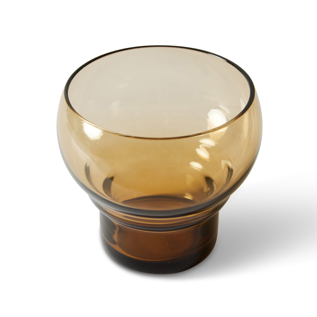 70s glassware: Bulb Glasses (Set of 4) Amber