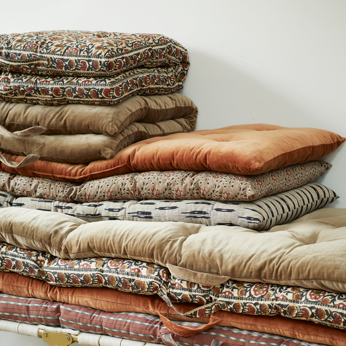Cotton Velvet Mattress Burnt Orange 70cm x 180cm