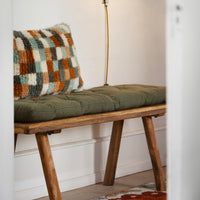 Thumbnail for Checked Cotton Mattress -  Dark Green, Laurel Green 45x125 cm