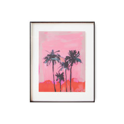Acrylic Frame Brown Palms, 40x50cm