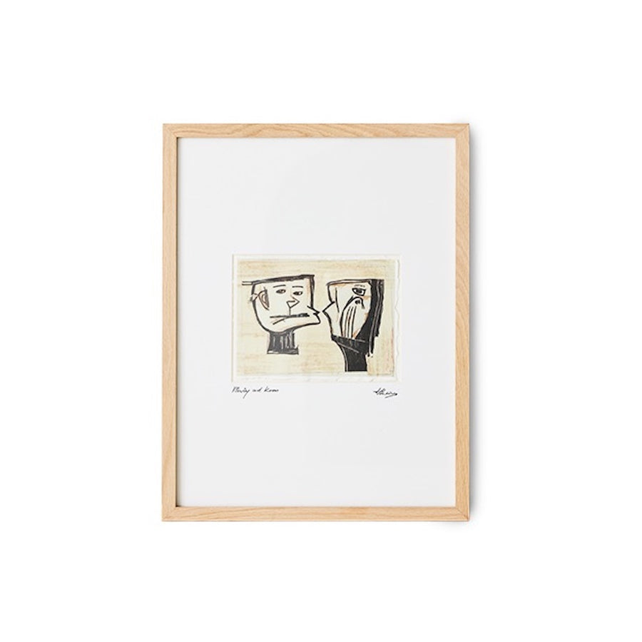 HKLIVING Framed Artwork Marty And Kosso, 34x44cm