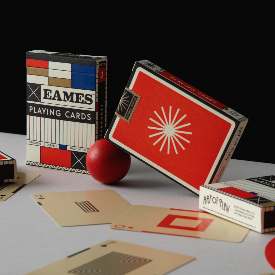 Eames "Starburst" Playing Cards: Blue