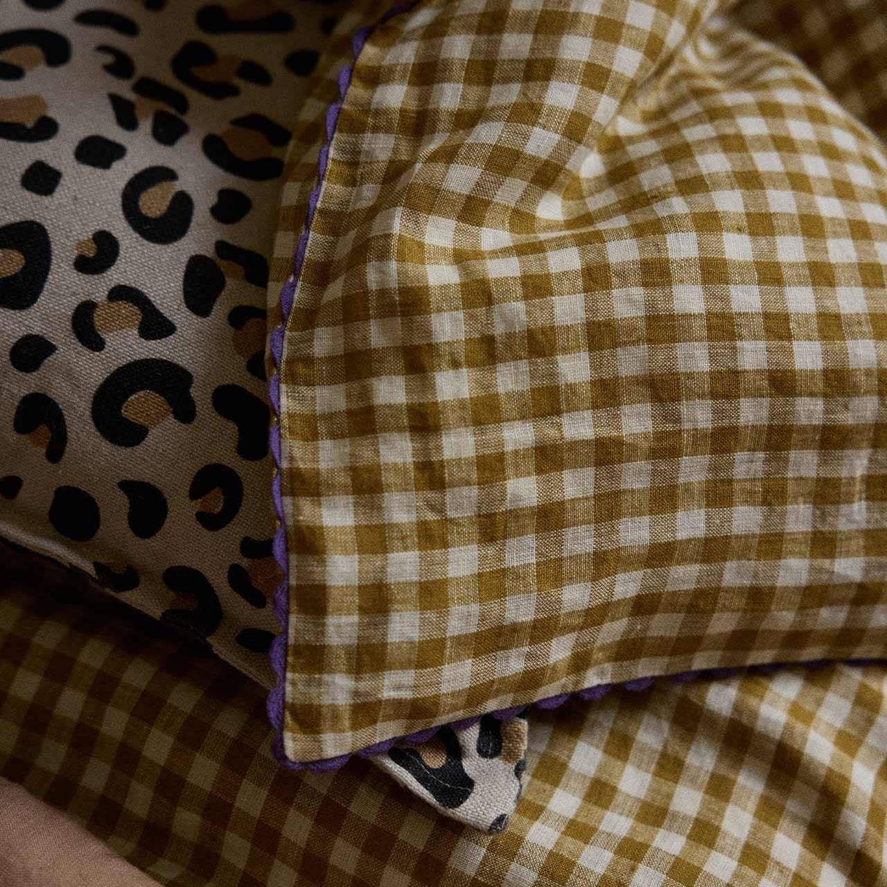 Single Bed Set Vichy Curry Gabrielle Paris x Horty