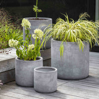 Thumbnail for Set of Four Brockwell Planters in Grey - Fibre Clay
