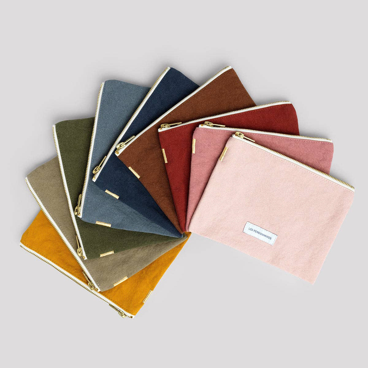 Small Pouch in Flamboyant Orange Organic Cotton Canvas