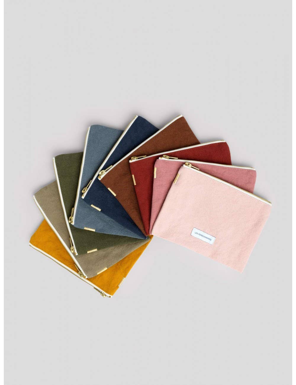 Small Pouch in Organic Cotton Canvas Rosewood