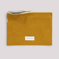 Thumbnail for Large Pouch in Organic Saffron Yellow Cotton Canvas