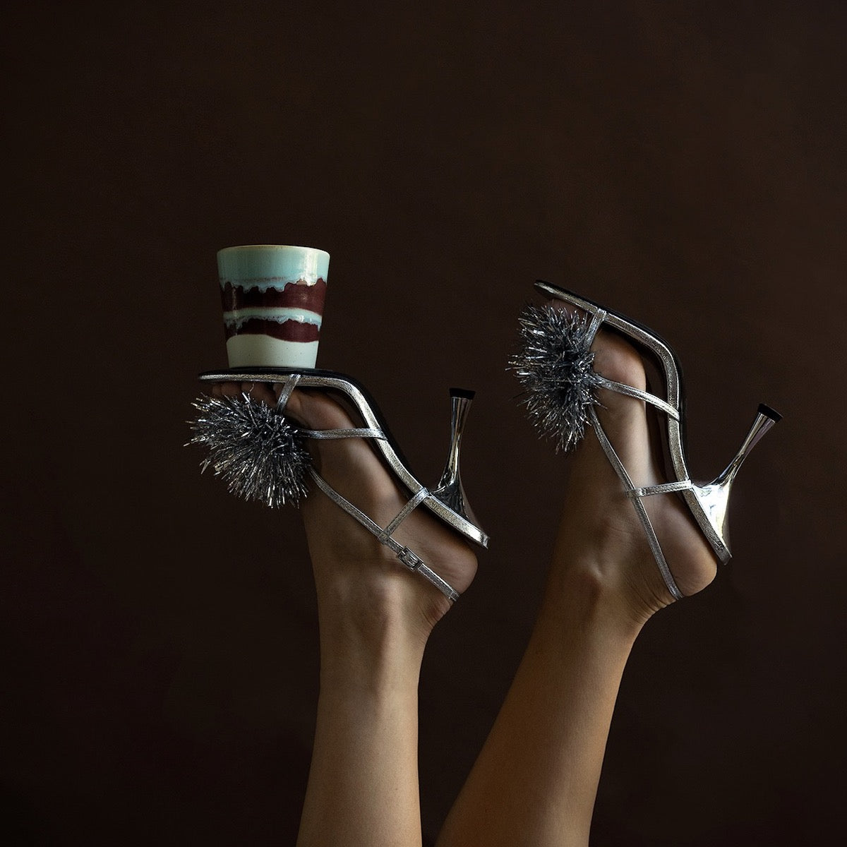 HKLiving 70s Ceramics: Christmas Special Frosted Leaves