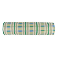 Thumbnail for Cylinder Cushion In French Linen Cliff - Green Tartan