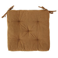 Thumbnail for Madam Stoltz Striped Cotton Chair Pad Sugar Almond CP-4545-50