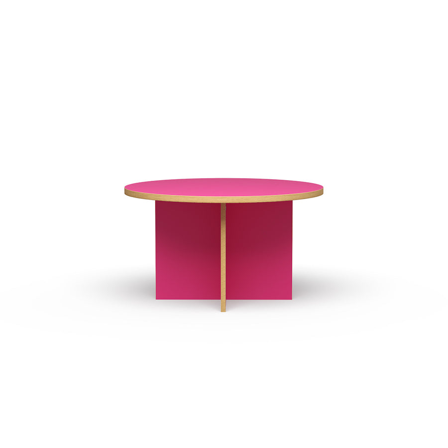 Dining Table Raspberry, Round, 130cm  - 6 Colours Available