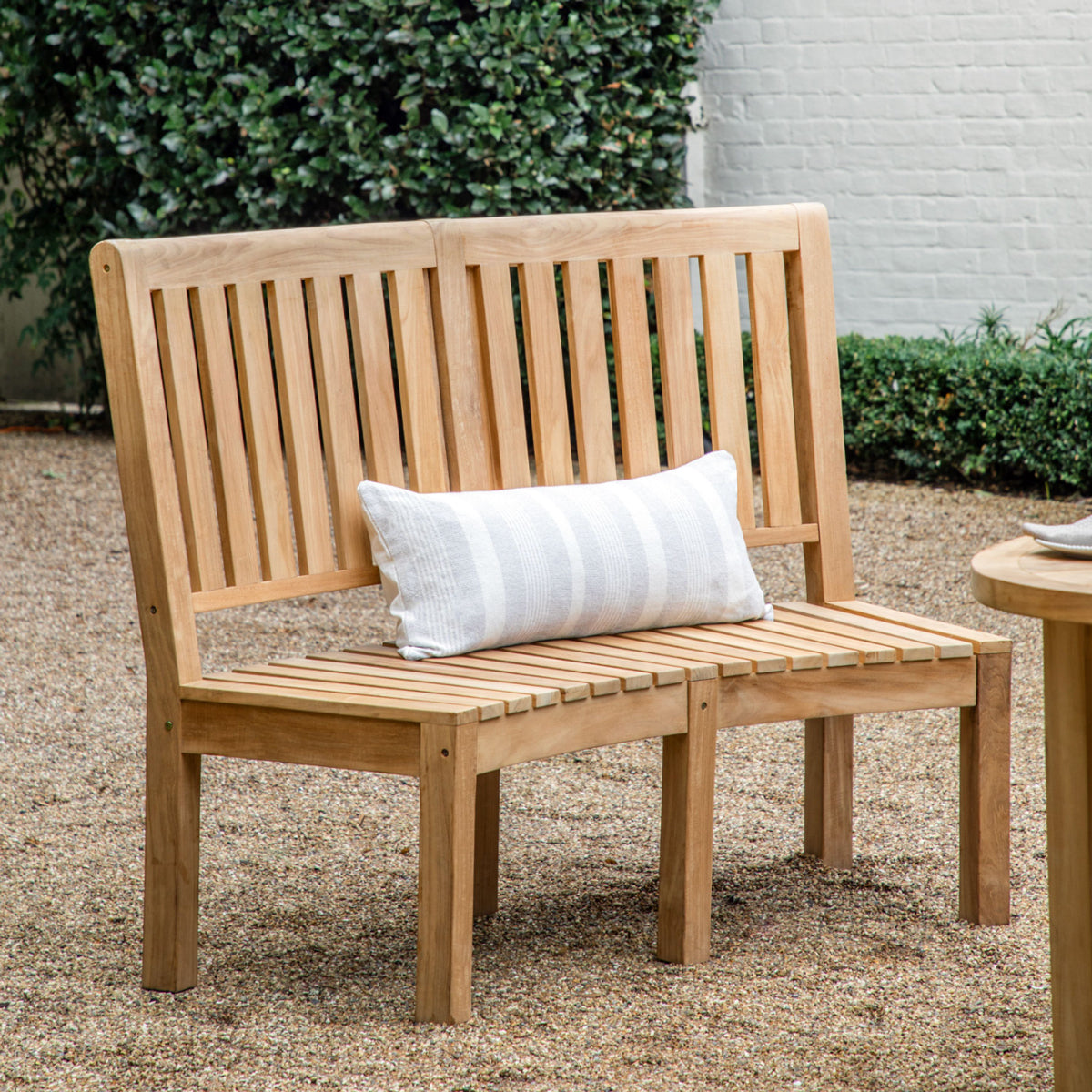 Outdoor Curved Bench with Back