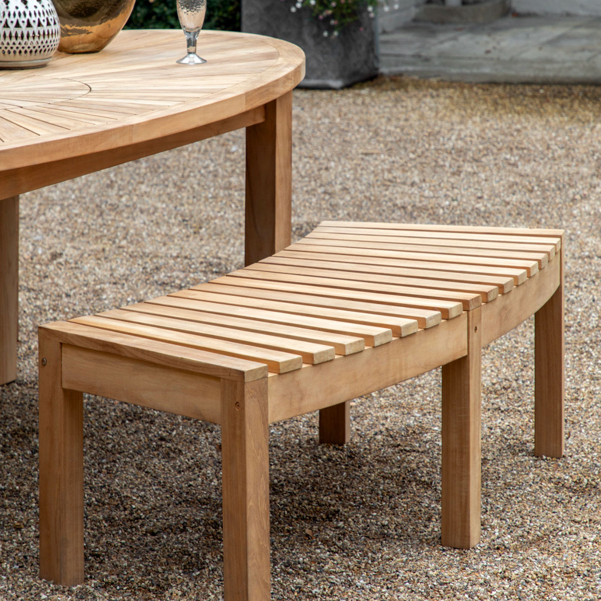 Outdoor Curved Bench