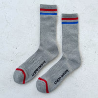 Thumbnail for Le Bon Shop Extended Boyfriend Socks: True Grey