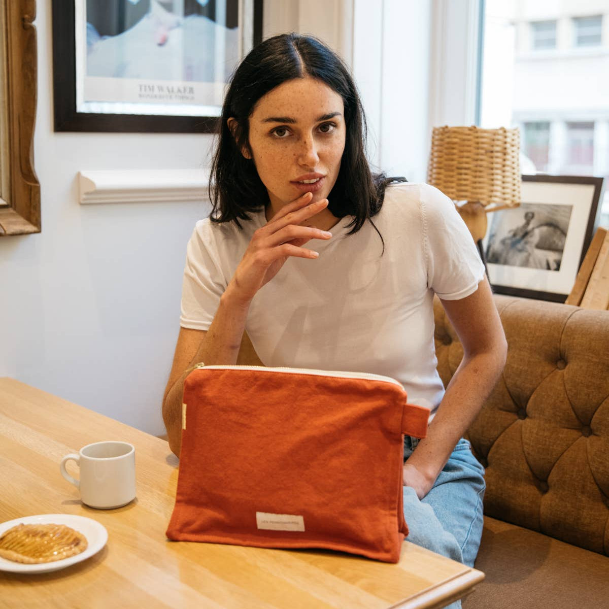 Organic Cotton Canvas Toiletry Bag in Flamboyant Orange