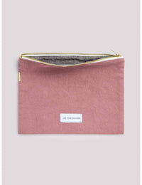 Thumbnail for Large Pouch in Organic Cotton Canvas Rosewood