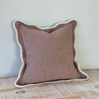 Thumbnail for Chloe Dusty Pink Scalloped Edge Cushion 45x45