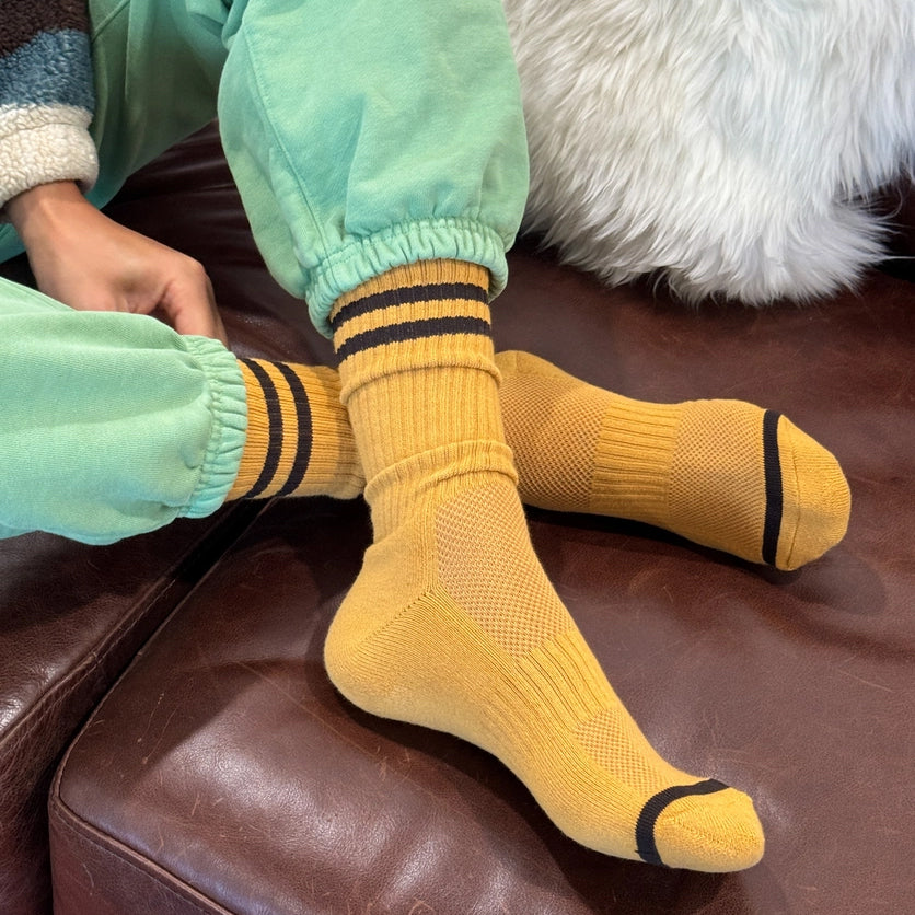 Le Bon Shop Extended Boyfriend Socks: Biscotti