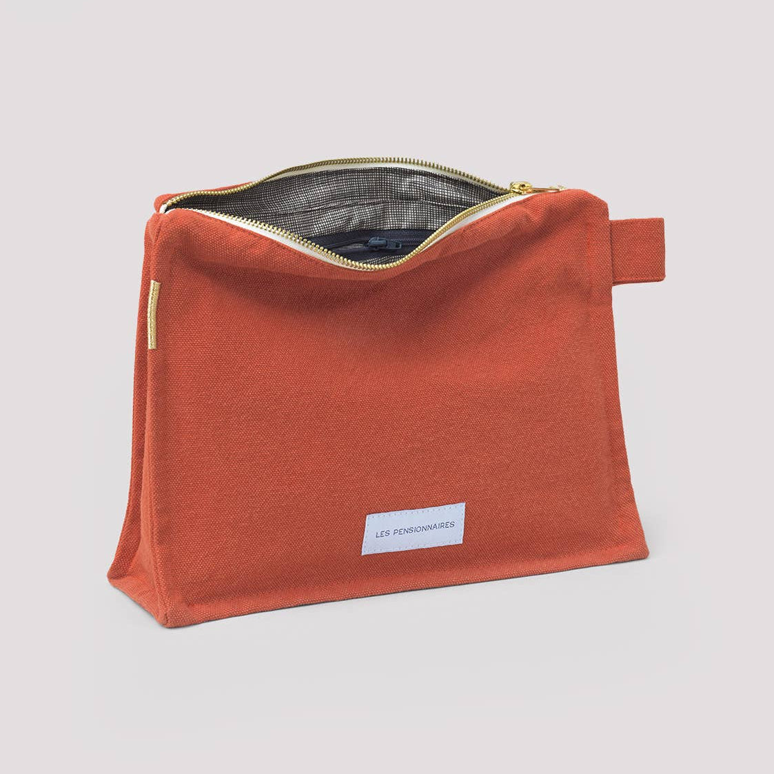 Organic Cotton Canvas Toiletry Bag in Flamboyant Orange