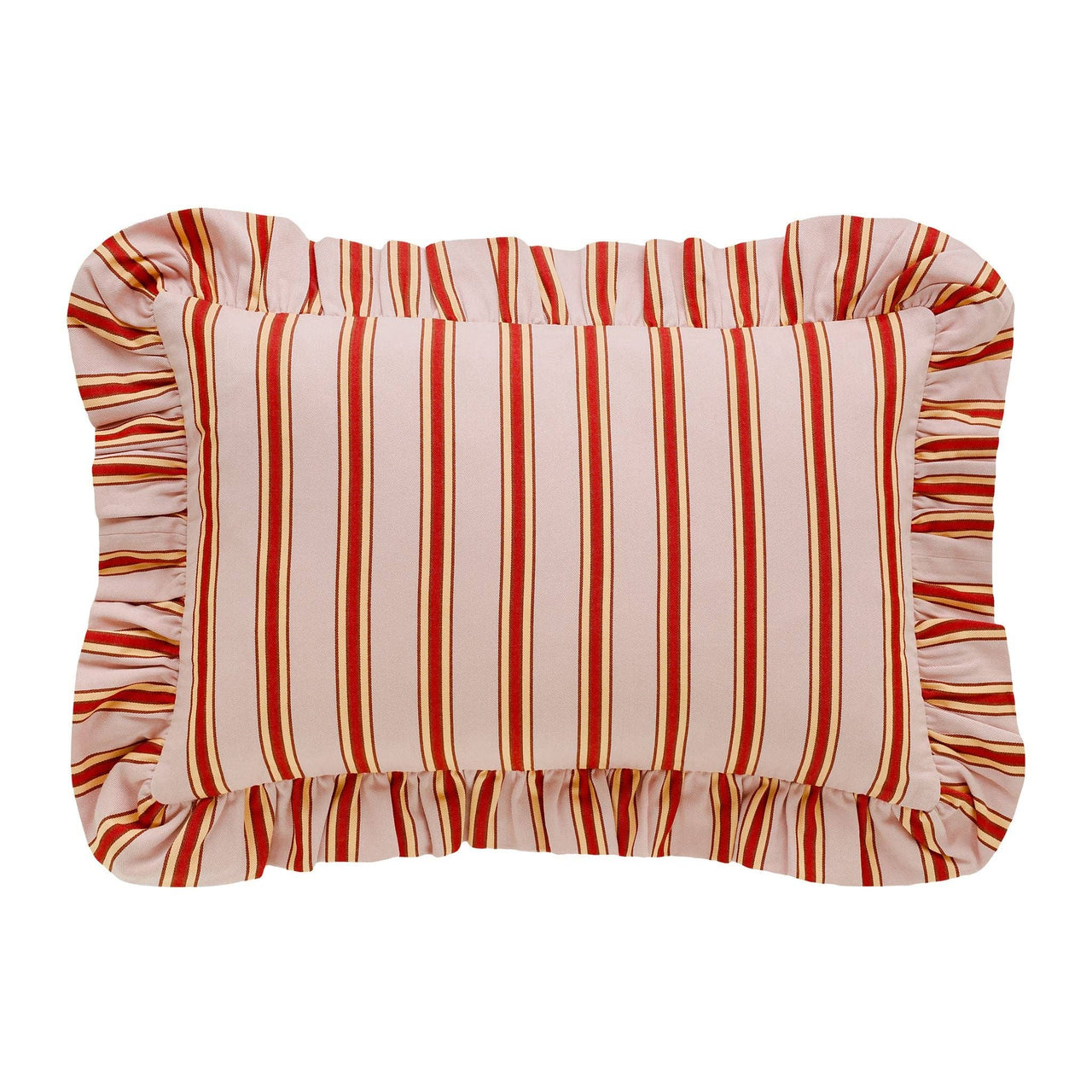 Pink cherry pop stripe cushion