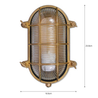 Thumbnail for Garden Trading Devonport Bulk Head Light - Brass