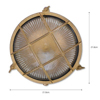 Thumbnail for Devonport Round Bulk Head Light - Brass