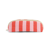 Thumbnail for PENCIL CASE GASTON STRIPES TOMATO / CANDY PINK