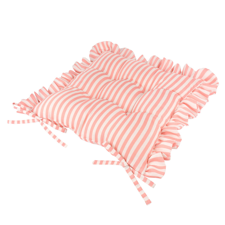 Millie Ruffle 2 Pack Indoor/Outdoor Seat Pads Pink: Pink / 40 x 40cm