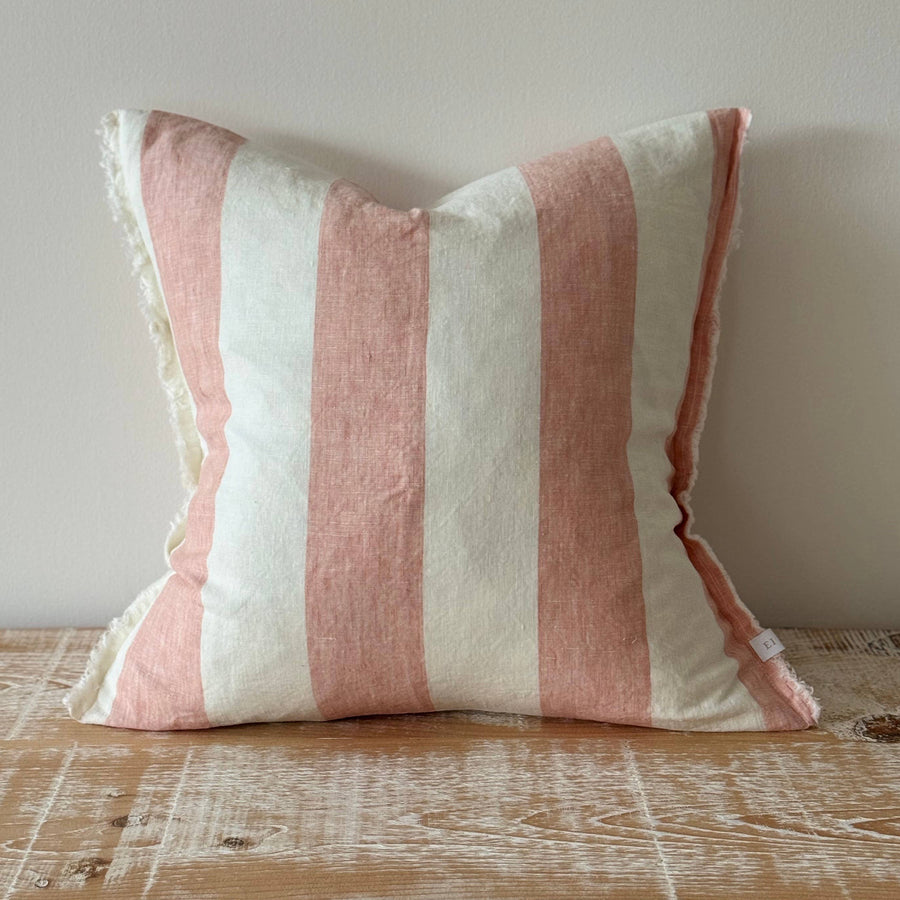 Esmee Pink Wide Stripe Cushion  45 x 45 cm