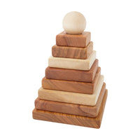 Thumbnail for Stacking Montessori Toy Pyramid Natural