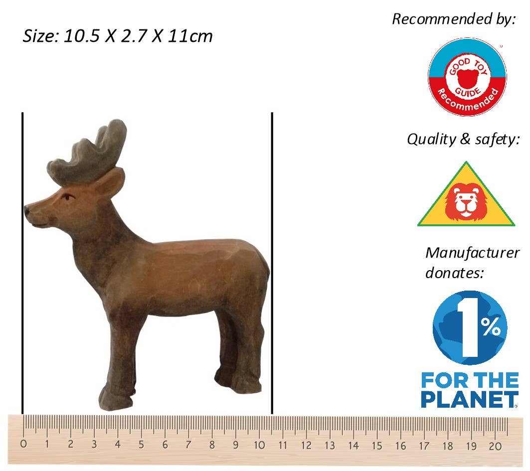 Wudimals® Wooden Stag Animal Toy