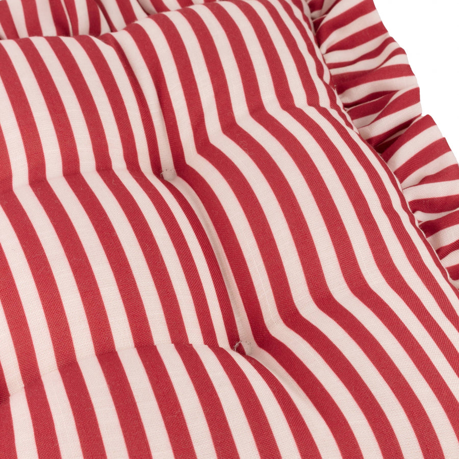 Millie Ruffle 2 Pack Indoor/Outdoor Seat Pads Red: Red / 40 x 40cm