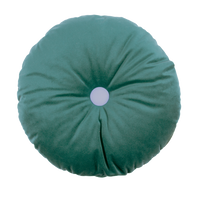 Thumbnail for Velvet Round Cushion Jungle Green