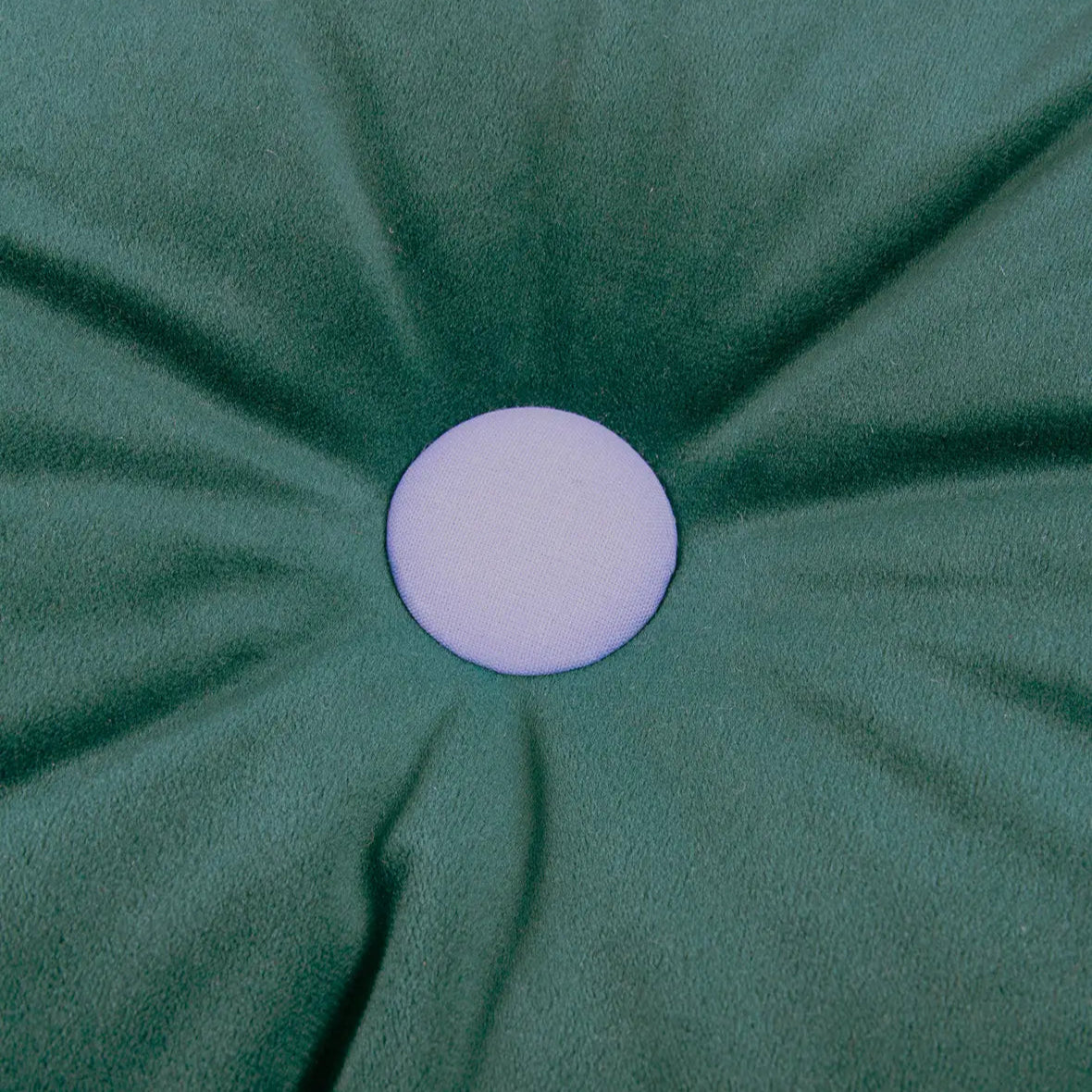 Velvet Round Cushion Jungle Green