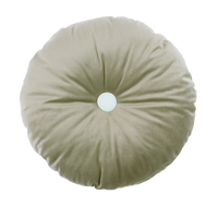 Thumbnail for Velvet Round Cushion Olive Green