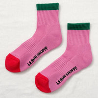 Thumbnail for Girlfriend Socks: Colour Block Rose Green