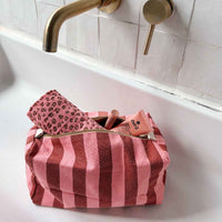 Thumbnail for VIC TOILETRY BAG STRPES BRICK / PINK
