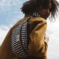 Thumbnail for Gingham Cotton Fanny Pack: Vichy Black