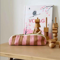 Thumbnail for PENCIL CASE GASTON STRIPES STRAWBERRY CARAMEL