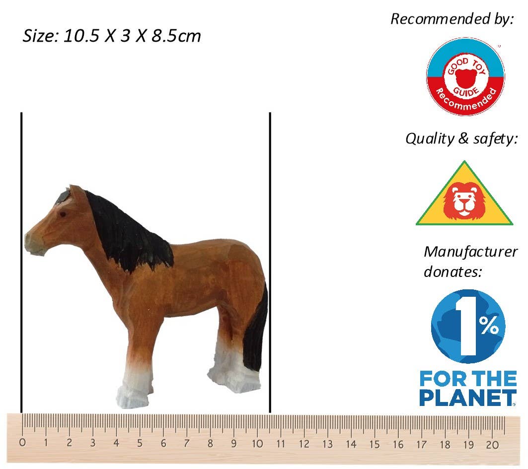 Wudimals® Wooden Shire Horse Animal Toy