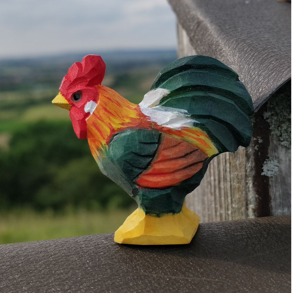 Wudimals® Wooden Rooster Animal Toy